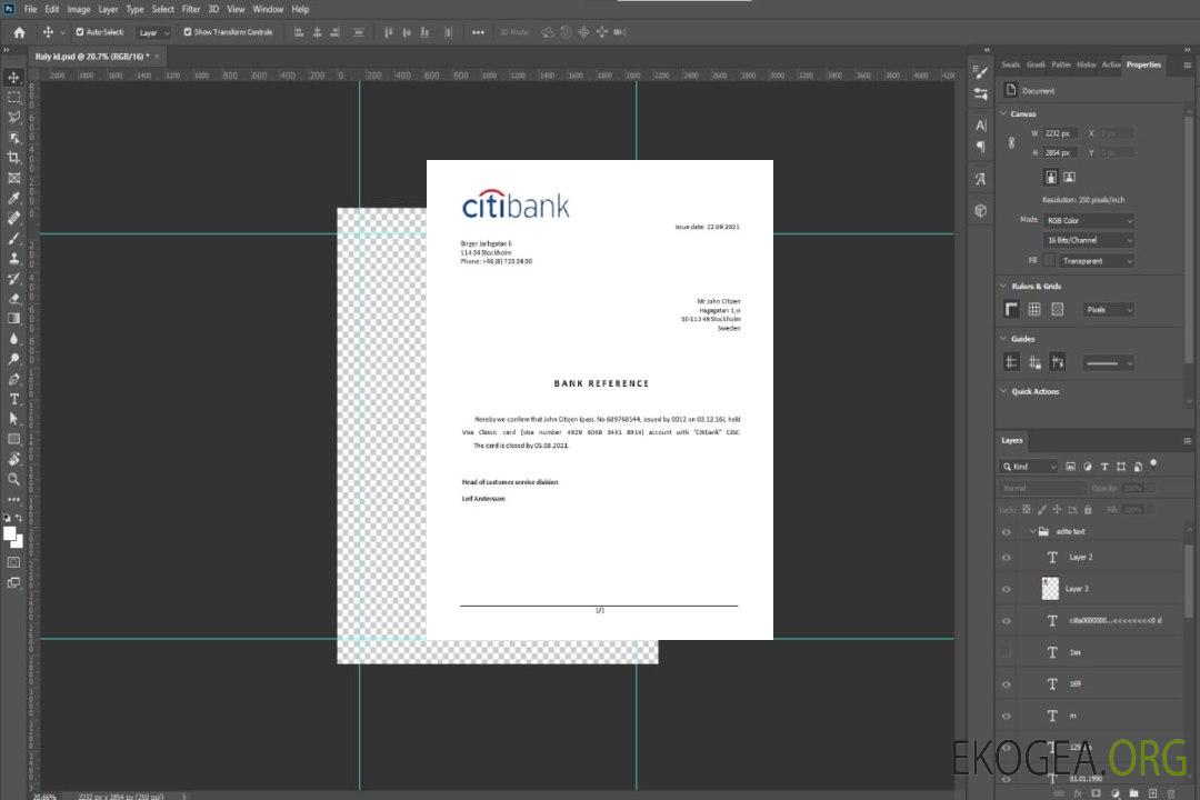 Référence Suède , Citibank , closure template